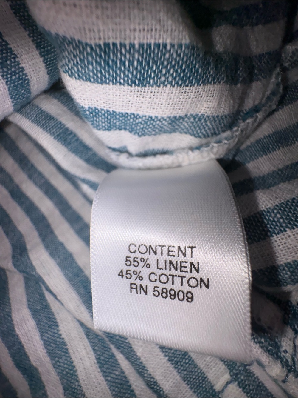 Chelsea & Violet Striped Crop Tank Top Size Medium Blue White Cotton Linen - Picture 7 of 8